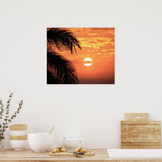 Belle affiche Hawaiian Sunset Imprimer (Cuisine)