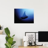 Belle affiche Manta Ray (Bureau à domicile)