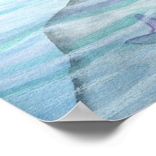 Belle affiche mère et bébé sirène (Coin)