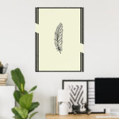 Belle affiche murale en plumes (Bureau à domicile)