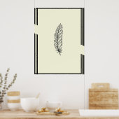 Belle affiche murale en plumes (Cuisine)
