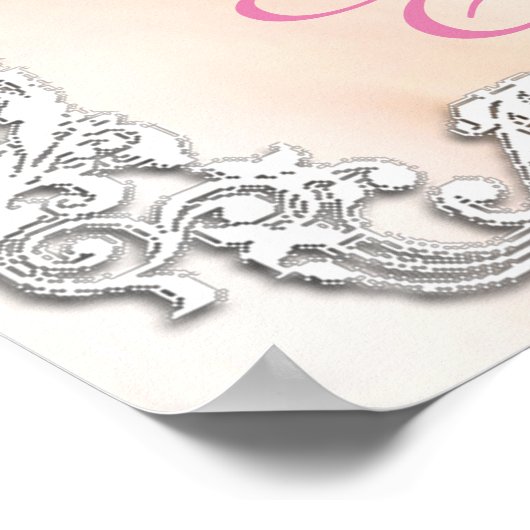 Belle affiche photo grande avec bordure de script (Coin)