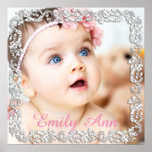 Belle affiche photo grande avec bordure de script (Devant)