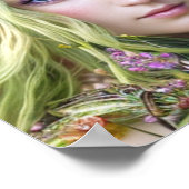 Belle affiche vert-blanc Haired Druid coloré (Coin)