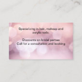 Belle Africaine Carte de visite rose (Dos)