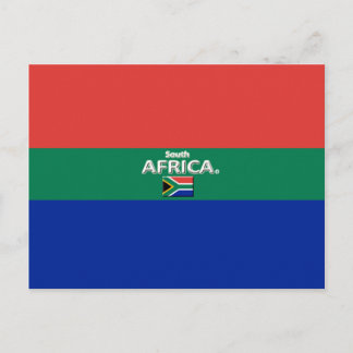 Belle Afrique du Sud Drapeau couleurs Carte postal