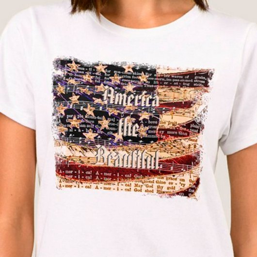 Belle Amérique - T-shirt féminin patriotique