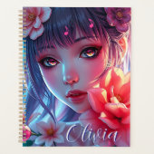 Belle Anime Girl Glitchcore Floral (Devant)