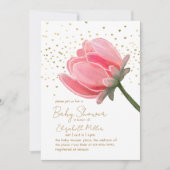 Belle Aquarelle Baby shower Fleur Invitation (Devant)
