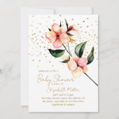 Belle Aquarelle Baby shower Fleur Invitation (Devant)