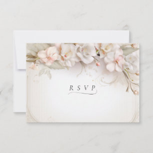 Belle Aquarelle blanche rose Fleurs RSVP