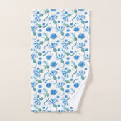 Belle Aquarelle Bleu cornfleurs (Serviette à main)