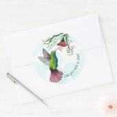 Belle Aquarelle colorée Autocollant colibri (Enveloppe)
