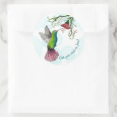 Belle Aquarelle colorée Autocollant colibri (Sac)