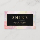 Belle aquarelle et Carte de visite or (Devant)