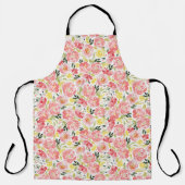 Belle aquarelle fleur motif tablier féminin (Recto)
