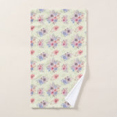 Belle aquarelle Florale Jardin Serviette Ensemble (Serviette à main)