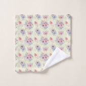 Belle aquarelle Florale Jardin Serviette Ensemble (Gant de toilette)