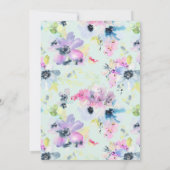 Belle aquarelle florale Pastel | MERCI (Dos)