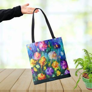 Belle aquarelle florale Sac fourre-tout personnali