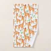Belle aquarelle Giraffe Animal Personnalisé (Serviette à main)