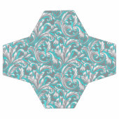 Belle aquarelle gris transparent motif floral ombr (Plat)