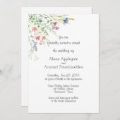 Belle Aquarelle Meadow Fleurs sauvages Invitation (Devant / Derrière)