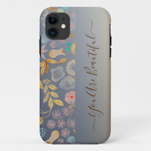 Belle aquarelle motif floral coque iphone