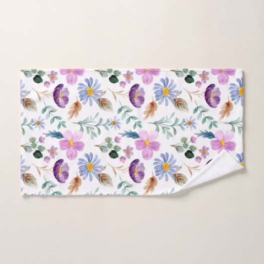 Belle aquarelle oeuvre d'art look féminin blanc (Serviette à main)