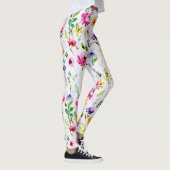 Belle aquarelle Pastel Leggings floraux (Droite)