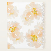 Belle aquarelle peony fleoms planner (Dos)