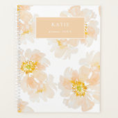 Belle aquarelle peony fleoms planner (Devant)