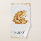 Belle aquarelle personnalisée Ours (Serviette à main)