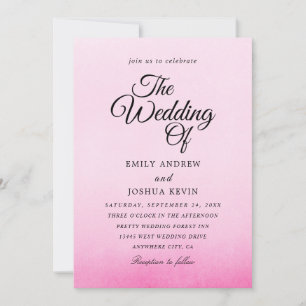 belle aquarelle rose invitations mariage