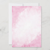 belle aquarelle rose invitations mariage (Dos)