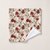 Belle aquarelle Rouge Apple Blossom (Gant de toilette)