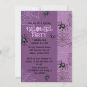Belle Araignée Rose Halloween Invitation de fête (Devant)