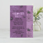 Belle Araignée Rose Halloween Invitation de fête (Debout devant)