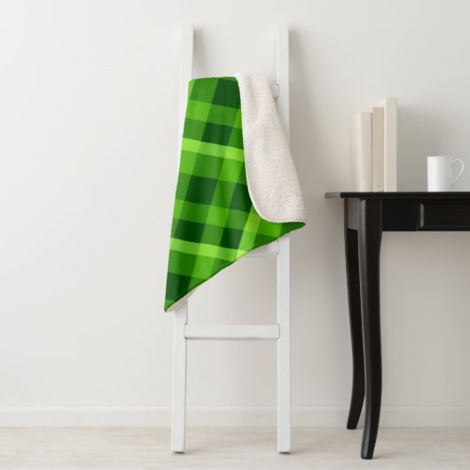 Belle Arbre Vert Plaid Petite couverture Sherpa (En situation)