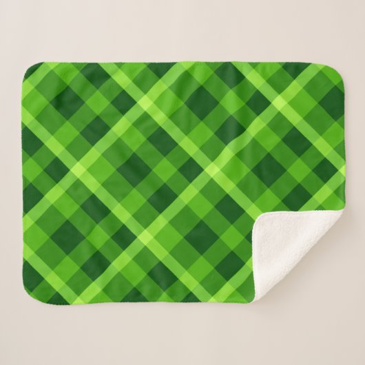 Belle Arbre Vert Plaid Petite couverture Sherpa (Devant (Horizontal))