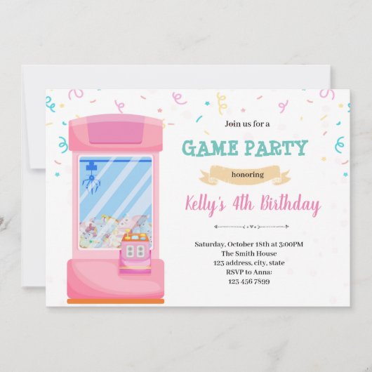Belle arcade party Invitation (Devant)