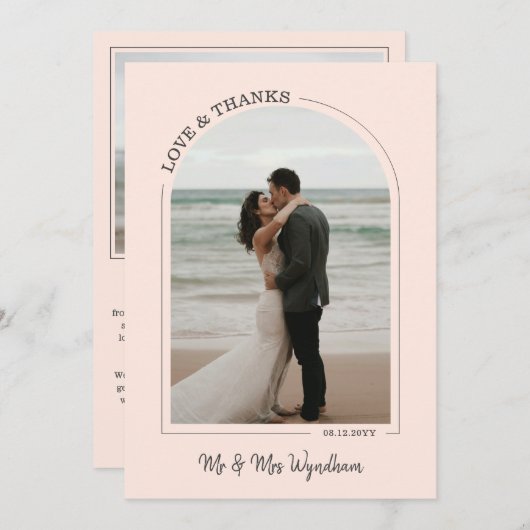 Belle Arche Bleue Mariage Photo Love & Merci (Devant / Derrière)