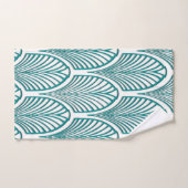 Belle, Art déco, nouveau, modèle, turquoise, blanc (Serviette à main)