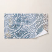 Belle artsy industriel bleu brun faux cuivre (Serviette à main)