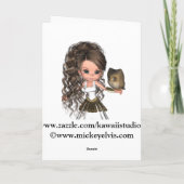 Belle Athéna carte grecque de déesse de Kawaii (Dos)