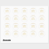 Belle autocollant d'étudiant diplômé doré (Feuille)