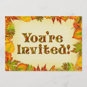 Belle automne/automne Anniversaire Invitation de f
