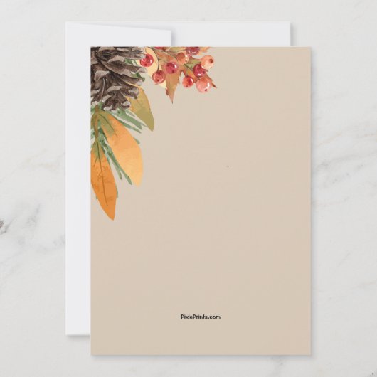 Belle automne Invitation d'anniversaire (Dos)