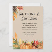 Belle automne Thanksgiving Invitation (Devant)