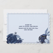 Belle Bachelorette Bleue Invitations (Dos)